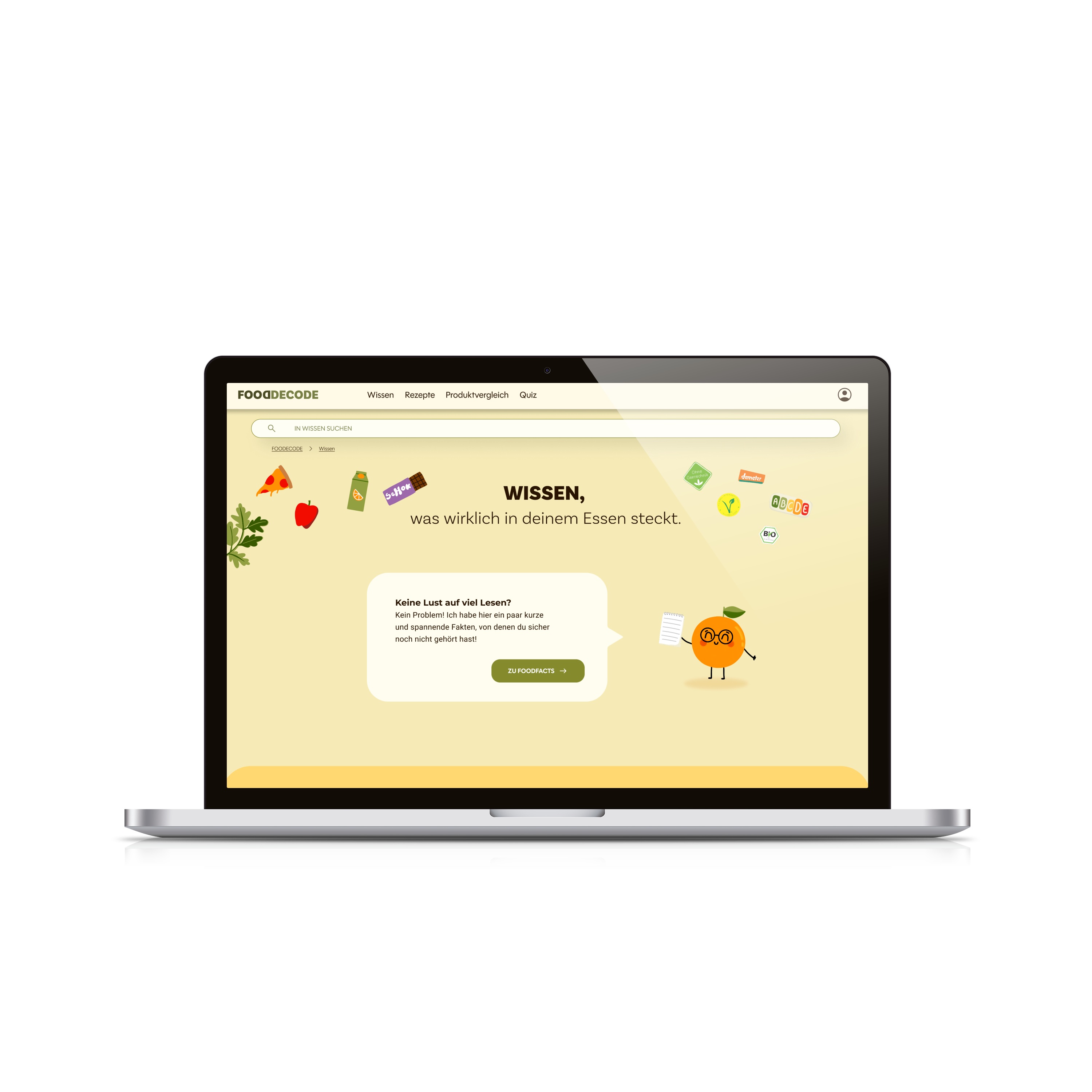 Foodecode website mockup